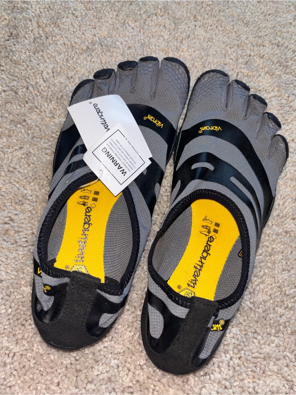 NWT Vibram FiveFingers EL-X Knit Barefoot Toe Shoes Mens 43 US 9.5 10 Grey